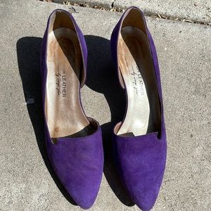 Vintage Suede Sergio Zelca kitten heels